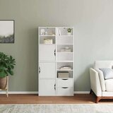  Bočni ormarići 4 kom ODDA bijeli 40x24x79 cm puno drvo bor | shoptok.hr