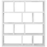TemaHome Bela knjižna polica v lesenem dekorju Berlin, višina 159 cm | Shoptok.si