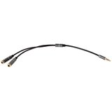 Cabletech Adapter HQ vtikač 3,5mm 4-polni / 2x vtičnica 3,5mm st.(slušalke + mikrofon), 20cm, črna barva, (20811838) Cene
