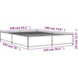 Okvir za krevet smeđi hrast 140x190cm konstruirano drvo i metal | shoptok.hr