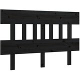  Uzglavlje za krevet crni 203,5x3x81 cm od masivne borovine | shoptok.hr
