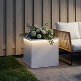  Vrtna posuda za sadnju s LED svjetlom Bijela 50 x 60 x 48 cm | shoptok.hr