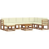  Set vanjskih sofa 9 kom. Prirodna i krem | shoptok.hr