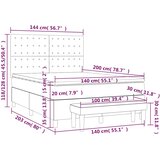  s oprugama i madracem tamnozeleni 140x200 cm baršunasti | shoptok.hr