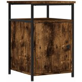 Maison Chic Nočna omarica - Nočna miza dimljeni hrast 40x42x60 cm inženirski les, (21687811) Cene