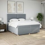  Krevet s oprugama i madracem svjetlosivi 200 x 200cm od tkanine | shoptok.hr