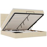  Otomanski krevet s madracem i LED krem 160x200cm tkanine | shoptok.hr