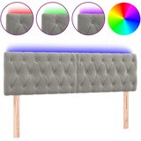  LED uzglavlje svjetlosivo 144x7x78/88 cm baršunasto | Eponuda.ba