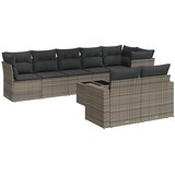  9-dijelni set vrtnih sofa od poliratana s jastucima sivi | shoptok.hr