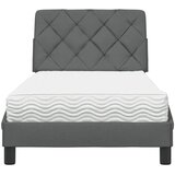 Krevet s madracem tamnosivi 90 x 190 cm od tkanine | Eponuda.com