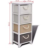 vidaXL Omarica za Shranjevanje 4 Predali Les | Shoptok.si