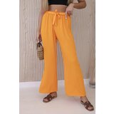 Kesi Włoski Trousers with a wide waistband dark orange | Shoptok.si