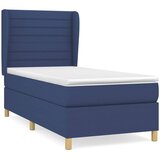 s oprugama i madracem plavi 90 x 190 cm od tkanine | shoptok.hr