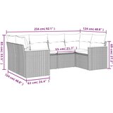  6-dijelni set vrtnih sofa s jastucima crni od poliratana | shoptok.hr