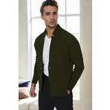 Dewberry 87095 Mens Knitwear Cardigan-Khaki