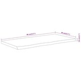 Stolna ploča 80x40x3 8 cm pravokutna bagremovo drvo živi rub | shoptok.hr