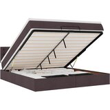 Maison Chic Otomanski Posteljni okvir - Dvoposteljna postelja - Zakonska postelja z vzmetnico rjav 160x200 cm blago-J1727, (21761609) | Shoptok.si