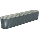 vidaXL Visoka greda 400x80x81 cm pocinkano jeklo siva Cene