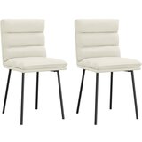Maison Chic Jedilni stoli - Vzorci stoli 2 kosa krem žamet A317, (22031785) | Shoptok.si