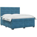  Boxspring krevet s madracem Plava 180 x 200 cm Baršun | shoptok.hr
