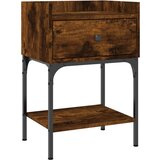 Maison Chic Nočna omarica - Nočna miza dimljen hrast 40,5x31x60 cm inženirski les, (21689663) | Shoptok.si