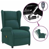  Masažni električni naslonjač s krilima Tamnozelena Tkanina - Tamnozelena | shoptok.hr