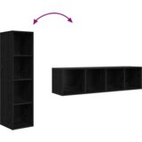  Set TV komoda 2 pcs Crna 37 x 37 x 142.5 cm Konstruirano drvo | shoptok.hr