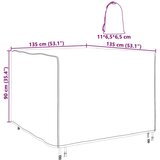 vidaXL Prevleka za zunanje pohištvo Črna 135 x 135 x 90 cm 420D | Shoptok.si