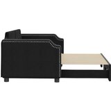 vidaXL Dnevni krevet na razvlačenje crni 90 x 190 cm od tkanine | shoptok.hr