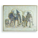 Graham & Brown ručno slikana slika Graham & Smeđi Elephant Family, 80 x 60 cm