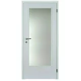 DOORNITE Sobna vrata sa staklom (D x Š x V: 39 x 650 x 2.000 mm, Bijele boje, DIN graničnik: Desno, Središnji položaj: Saće)