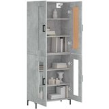  Visoka komoda siva betona 69 5x34x180 cm od konstruiranog drva | shoptok.hr