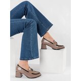 Shelvt Taupe heeled shoes | shoptok.hr