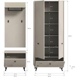 XXXL Predsoba Notes, 3-Delna, Peščeno Bež | Shoptok.si