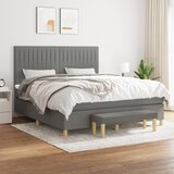 The Living Store Box spring postelja z vzmetnico temno siva 180x200 cm blago - Box Spring Postelja, (21517533) Cene