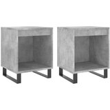  Noćni ormarići 2 kom boja betona 40x35x50 cm konstruirano drvo | shoptok.hr
