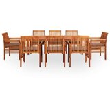  9-dijelni vrtni blagovaonski set s jastucima bagremovo drvo | shoptok.hr