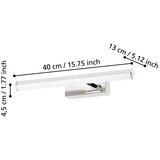 Eglo vadumi zidna/1, led, 7,4w, 900lm,d400, ip44, krom/bijela | shoptok.hr