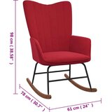  Gugalni stol vinsko rdeč žamet, (20702333) | Shoptok.si
