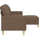  Trosjed s tabureom smeđi 210 cm od tkanine | shoptok.hr