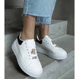 Gemre White platform sneakers decorated with a bear Mavien | Shoptok.si