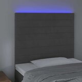  Posteljno vzglavje temno sivo 80x5x118/128 cm žamet, (20933589) | Shoptok.si
