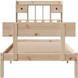  Krevet s regalom za knjige bez madraca 90x200 cm od borovine | shoptok.hr