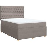  Krevet s oprugama i madracem smeđesivi 140 x 190 cm od tkanine | shoptok.hr