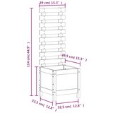  Vrtna sadilica sa stalkom crna 39x39,5x114 cm masivna borovina | shoptok.hr