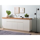 Livetastic ŠIROKA KOMODA, bela, barve hrasta | Shoptok.si