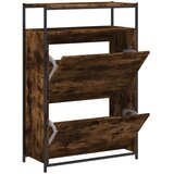 Furnova Omarica za čevlje dimljeni hrast 75x34x112 cm inženirski les, (21954632) | Shoptok.si