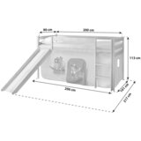 MID.YOU Igralna Postelja Manuel, 90x200, Modra, Tobogan | Shoptok.si