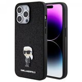 Karl Lagerfeld Maska za iPhone 15 Pro Max IKONIK FIXED GLITTER IKONIK LOGO METAL PIN BLACK | ePonuda.com