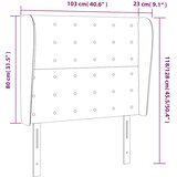  Uzglavlje s ušima tamnoplavo 103x23x118/128 cm baršunasto | shoptok.hr